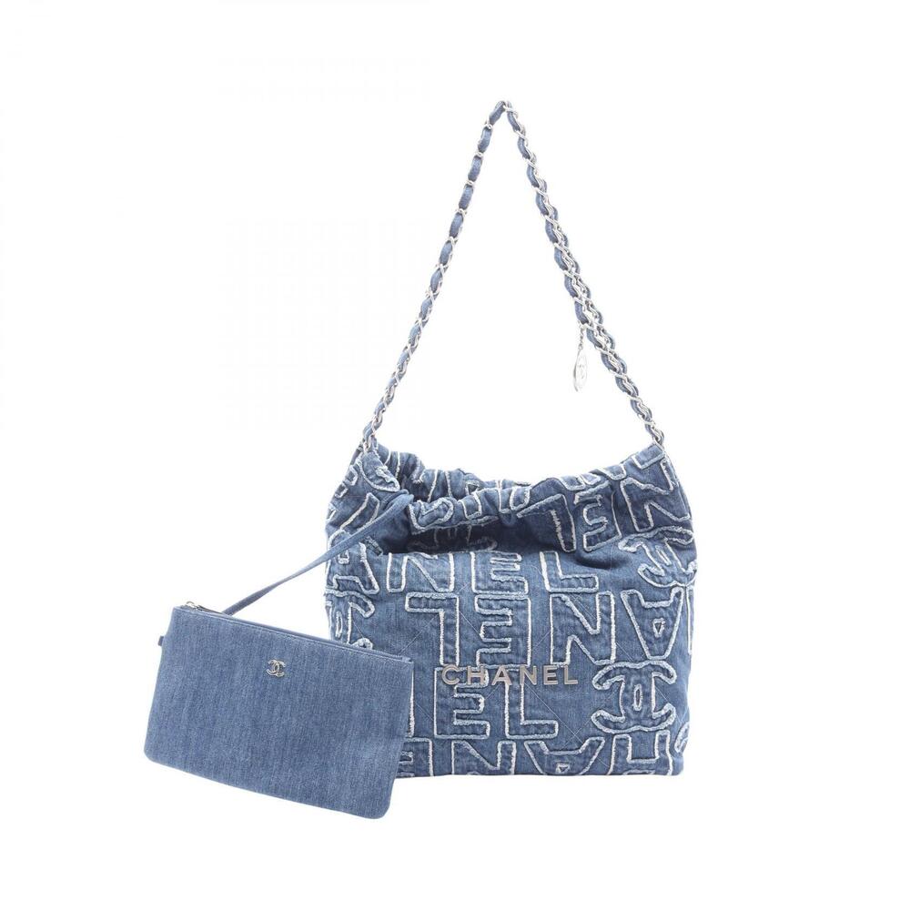 Chanel Shoulder Bag Denim Blue